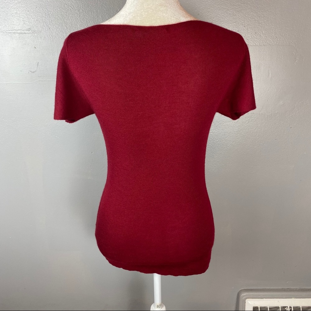 Donna Karan Collection red cashmere silk sweater S - Picture 2 of 7
